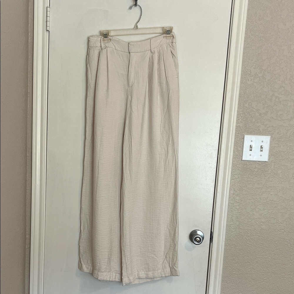 a new day Wide Leg Pants in Light Beige